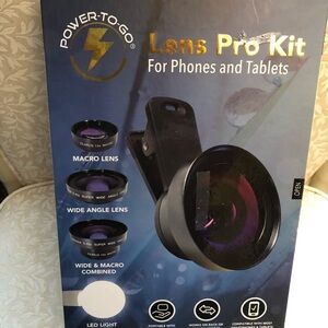 Power -To Go Lens Pro Kit For Phone and Tablet New never used